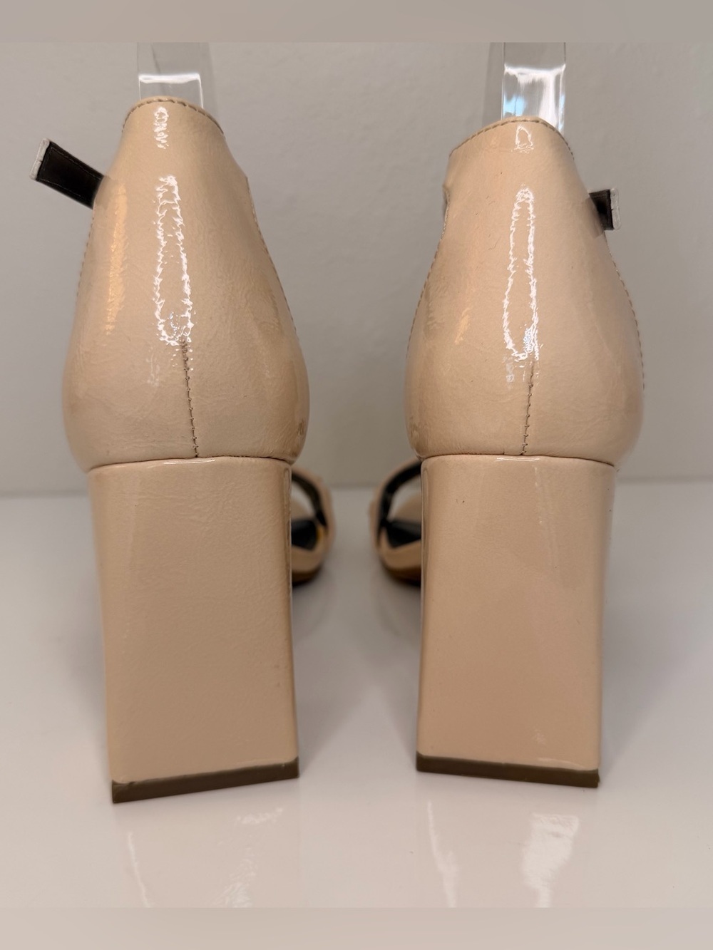 Worthington Nude Patent Block Heel Sandals - Picture 6 of 14